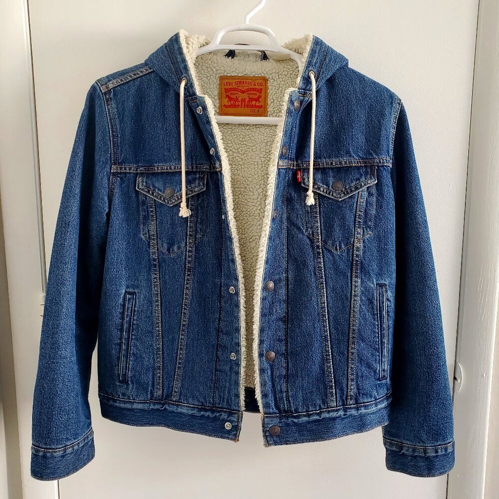 Levi's Sherpa Trucker Hooded Demin Jacket